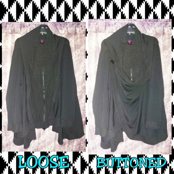 Jet John Eshaya brand Black Soft Knit Wrap Cardigan Sz 4X(26) - Picture 2 of 9